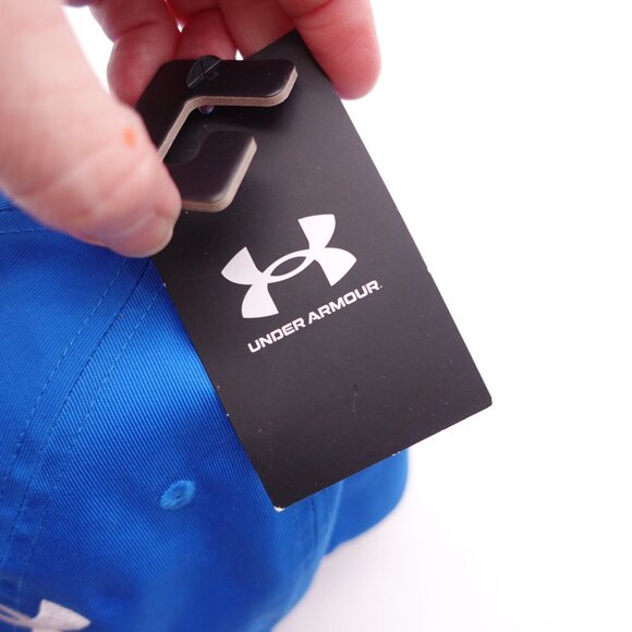 NEW Under Armour Men's Strapback Cap Cotton Blend OSFM Blue - Picture 8 of 8